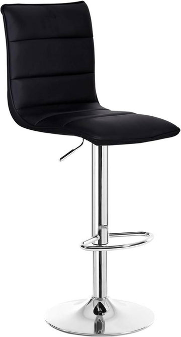 Verstelbare barstoel met rugleuning | Zwart wit | 42x37x94-116 cm