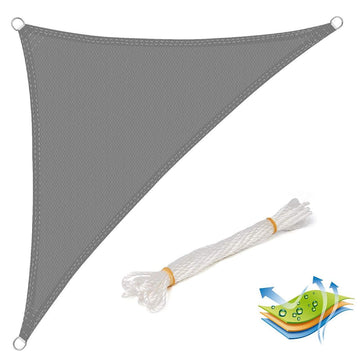 Sonnedoek HDPE ademend met UV-bescherming Grijs | 420x420x600 cm