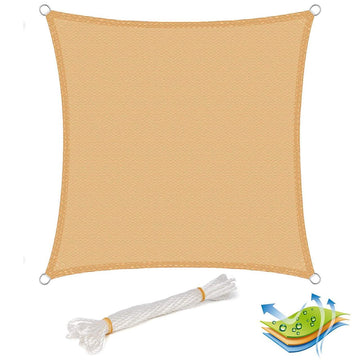 HDPE zonnedoek met UV-bescherming | Zand | 360x360 cm