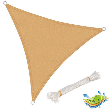 HDPE schaduwdoek met UV- en windbescherming | Zand | 300x300x300 cm