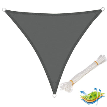 Driehoekig zonnezeil UV-bescherming windscherm | Grijs | 300x300x300 cm