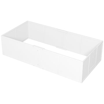 Hondenwerpkist voor puppy's | Kleur: Wit | Afmetingen: 96x196x48 cm