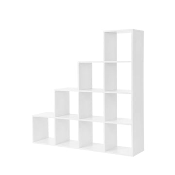 Witte boekenkast - stijlvol en praktisch - melamine - 129,5 x 29 x 129,5 cm