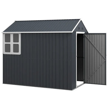 Metalen tuinschuur voor gereedschap en fietsen | Kleur: Grijs | Afmetingen: 172x259x222 cm