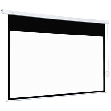 Elektrisch projectiescherm 100 inch 16:9 | Kleur: Wit, Zwart | Afmetingen: 247x7,5x168 cm