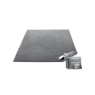 Woonkamer vloerkleed antislip lichtgrijs polyester vilt TPR 43 x 33 x 15 cm