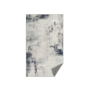 Machinewasbaar vloerkleed - grijs - gemakkelijk te reinigen - 92 x 153 cm