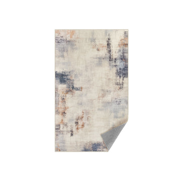 Vloerkleed - machinewasbaar - bruin - onderhoudsvriendelijk - 92 x 153 cm