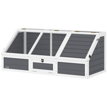 Schildpaddenhuis - Buitenverblijf | Kleur: Grijs-wit | Afmetingen: 55x120x20/50 cm