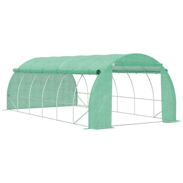 Inloopkas - Tuinkas met oprolbare zijwanden | Kleur: Groen | Afmetingen: 300x590x200 cm