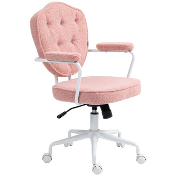 Ergonomische bureaustoel - Teddy bureaustoel | Kleur: Roze | Afmetingen: 63x61.5x93-101 cm