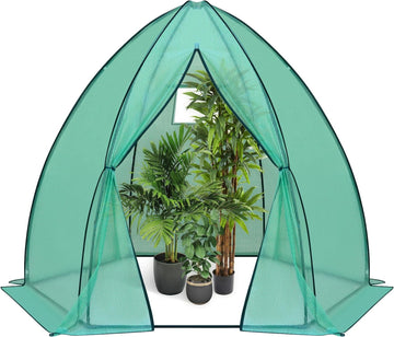 Foliekas Overwinteringskas Kweekkas met Ventilatiedeur | Groen | 240x200x200 cm