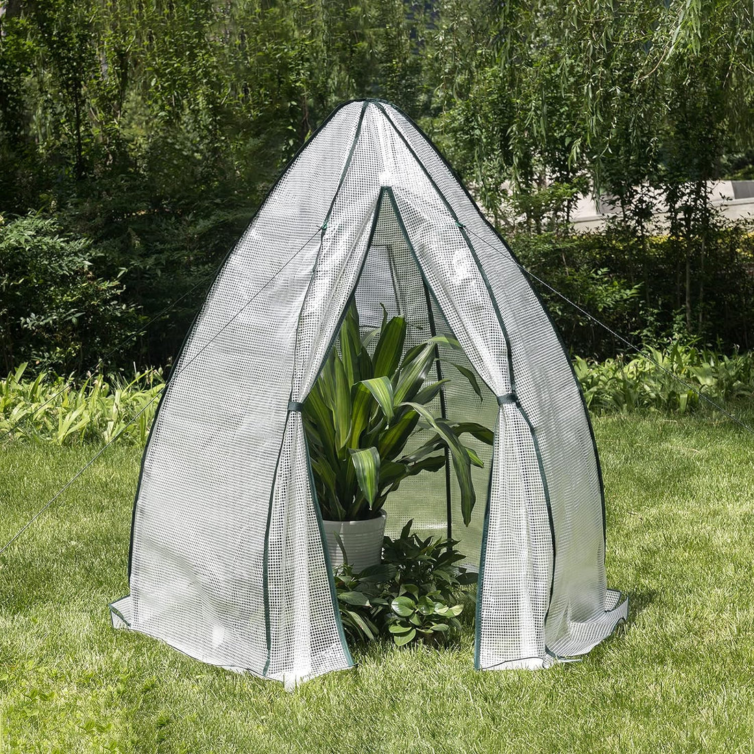 Winterkas foliekas voor planten | Wit | 160x140x180 cm