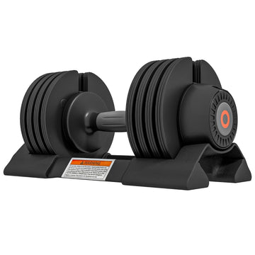 Verstelbare dumbbell 3,5-10 kg - Halterset | Kleur: Zwart | Afmetingen: 16x33x16 cm