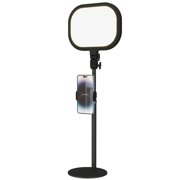LED-bureaulamp - Dimbare tafellamp met 5 kleuren | Kleur: Zwart | Afmetingen: 23x23x65 cm