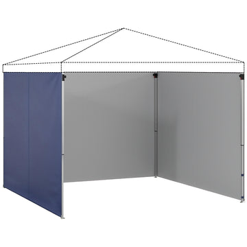 3-delige zijwanden met rits voor 3x3 m partytent | Kleur: Donkerblauw | Afmetingen: 300x200 cm