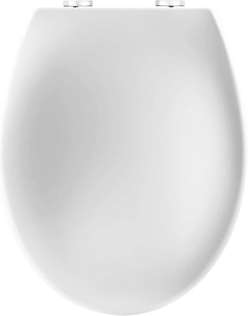 Ovale toiletbril met softclose Duroplast wit | Wit | 44,7x5,5x37,1 cm
