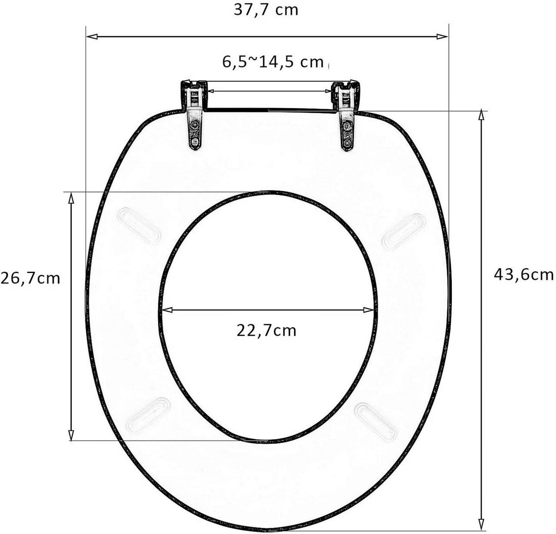 Toilettensitz mit Absenkautomatik aus MDF mit Holzmaserung