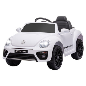 Volkswagen Beetle elektrische kinderauto | Kleur: Wit en zwart | Afmetingen: 56,5x97x46 cm