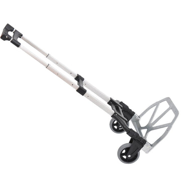 Aluminium steekwagen opvouwbaar 70 kg | Kleur: Zwart | Afmetingen: 38,5x41x100 cm