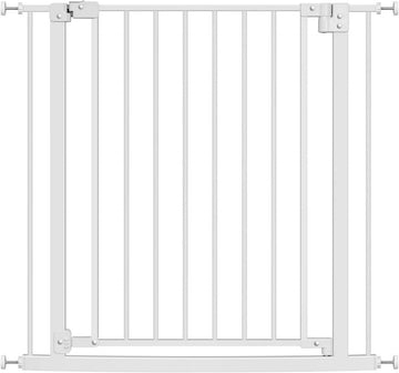 Traphek en deurhek 75-87 cm dubbelzijdig draaibaar | Wit | 75-87x2,5x76 cm