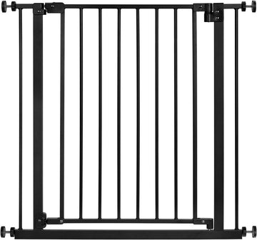 Trap- en deurhekje 75-87 cm | Zwart | 75-87x2,5x76 cm