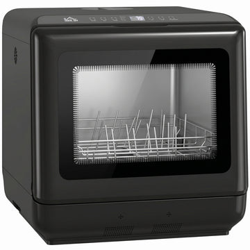 Tafelvaatwasser met 6 L watertank, 5 programma's | Kleur: Zwart | Afmetingen: 45x44x45,8 cm