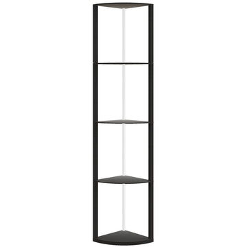 LED-vloerlamp met plank en afstandsbediening | Kleur: Zwart | Afmetingen: 29.5x42x163 cm