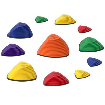 11-delige balansstenen voor kinderen - antislip | Kleur: Meerkleurig | Afmetingen: 40x40x20.4 cm