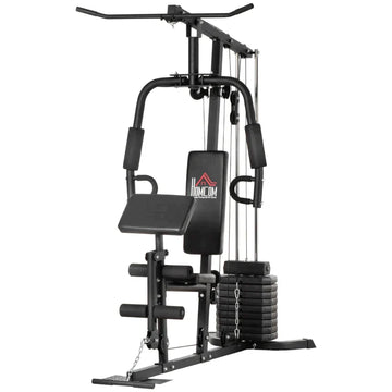 Multi-gym voor thuis - Krachtstation | Kleur: Zwart | Afmetingen: 108x180x200 cm