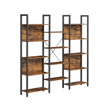 Ladderrek Vintage Bruin-Zwart - Boekenkast - Spaanplaat/Staal - 158 x 24 x 166 cm