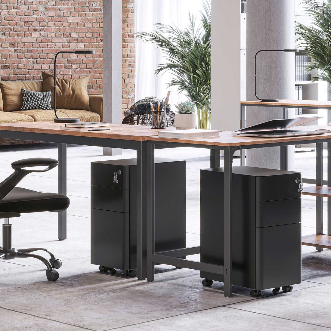 3-schübiger Aktenschrank – Stahlschrank – abschließbar – 30 x 46 x 59,2 cm