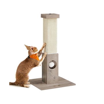 Krabpaal voor katten - klimtoren - sisaltouw - spaanplaat - 38 x 38 x 73 cm