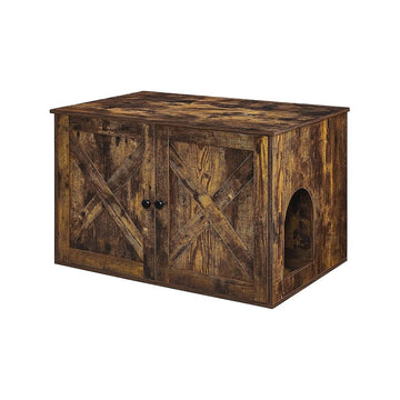 Kattenbakmeubel - verborgen kattenbak - vintage bruin - 80 x 53 x 49,2 cm