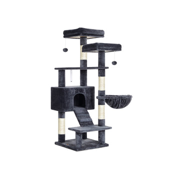 Kattenboom met meerdere niveaus, sisal, rookgrijs - 50 x 45 x 142 cm - 14 kg