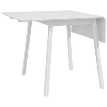 Opvouwbare eettafel - Houten klaptafel | Kleur: Wit | Afmetingen: 110x86x75 cm
