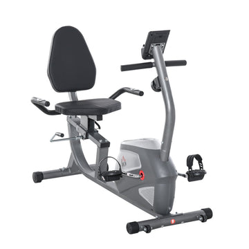 Magnetische hometrainer met 8 weerstandsniveaus | Kleur: Grijs+Zilver | Afmetingen: 62,5x136x38 cm