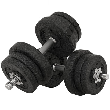 Verstelbare halterset 25 kg met dumbbellschijven | Kleur: Zwart