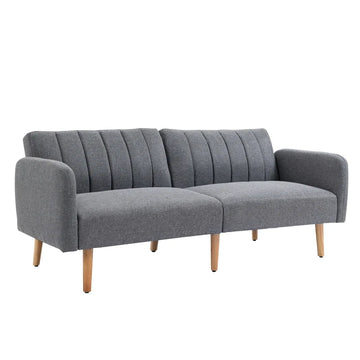 Slaapbank - 2-in-1 verstelbare sofa | Kleur: Grijs | Afmetingen: 173x75x73 cm