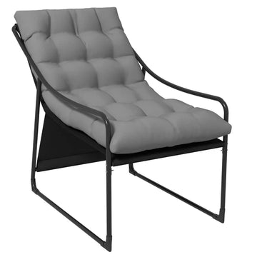 Tuinfauteuil voor buiten | Kleur: Grijs | Afmetingen: 110x62x88 cm
