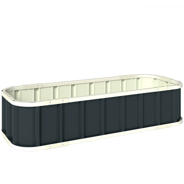 Stalen hoogbed met kliksluitingen | Kleur: Donkergrijs | Afmetingen: 136x52x31 cm