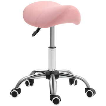 Werkkruk verstelbaar 49-61 cm, 360° draaibaar | Kleur: Roze | Afmetingen: 52x53x49-61 cm