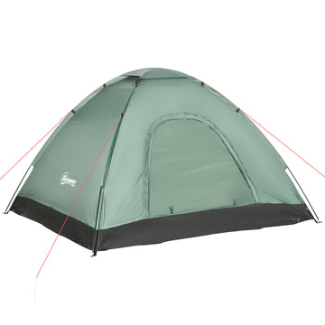Kuppeltent 2 personen - Campingtent | Kleur: Donkergroen | Afmetingen: 185x206x120 cm