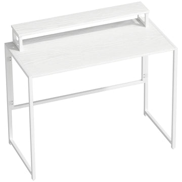 Opvouwbaar bureau met monitorstandaard | Kleur: Wit | Afmetingen: 100x48x87,5 cm