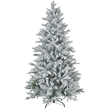 Besneeuwde kunstkerstboom - Kerstboom | Kleur: Groen/Wit | Afmetingen: 110x110x180 cm