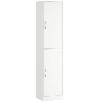 Boekenkast 180 cm, 5 niveaus, verstelbare planken | Kleur: Wit | Afmetingen: 40x35x180 cm