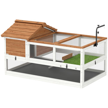 Schildpaddenhuis 2 niveaus met lamphouder | Kleur: Oranje | Afmetingen: 70,5x116x69,5 cm