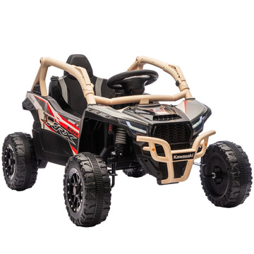 12V Zwarte Elektrische Kinder-UTV voor Offroad | Kleur: Zwart | Afmetingen: 64x100x56 cm