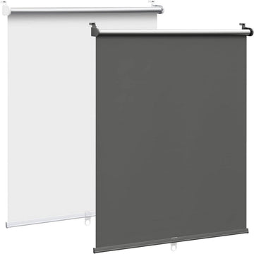 Verduisterend klemrolgordijn zonder boren | Antraciet | 75x150 cm
