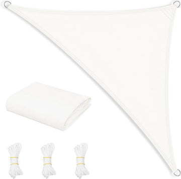 Zonnezeil van polyester met 95% UV-bescherming | Creme | 500x700x700 cm
